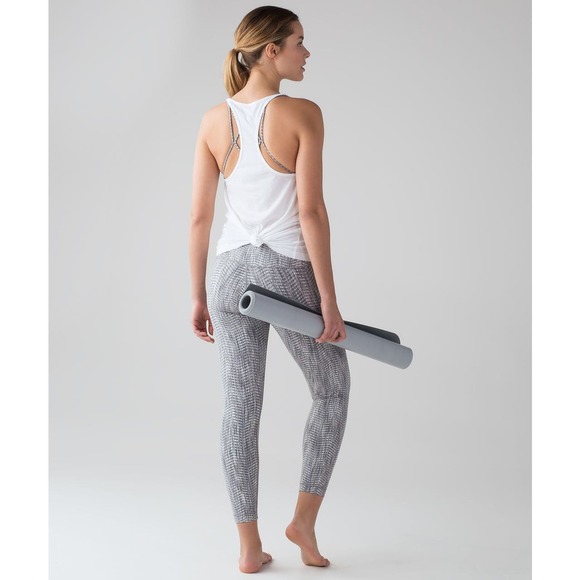 Lululemon Luon Wunder Under Hi-Rise 7/8 25" Arrow Jacquard Battleship Leggings 4 - Picture 7 of 11